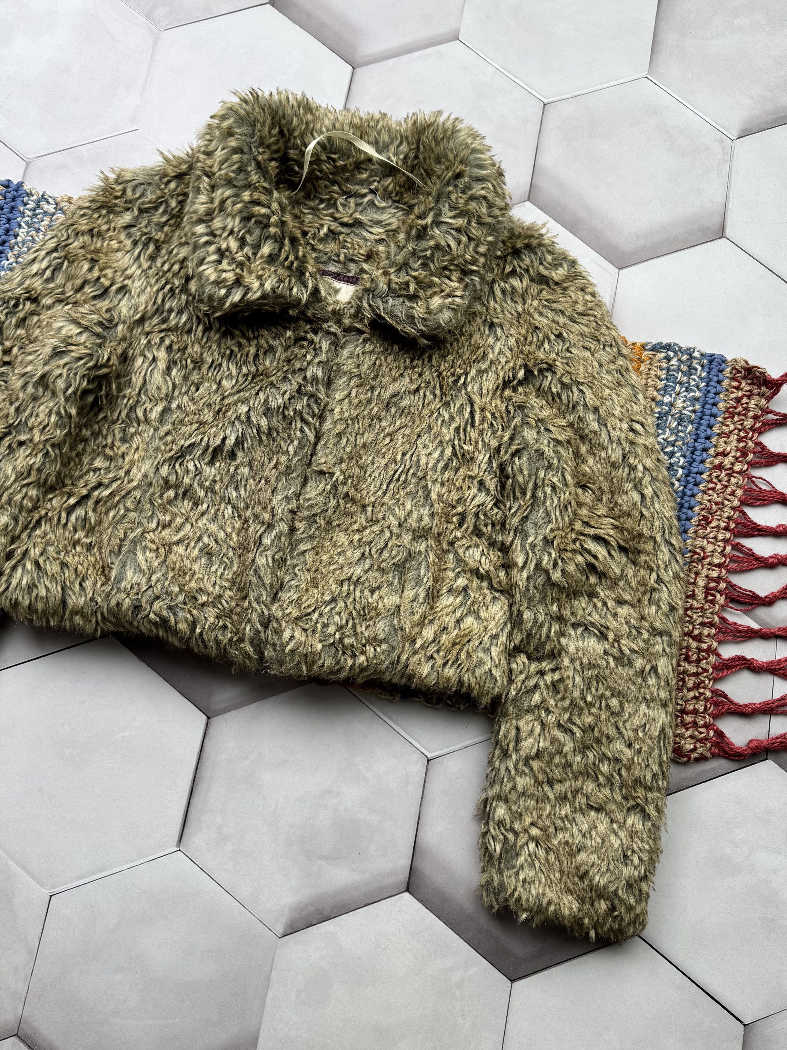 Vintage Vintage Cropped Faux Fur Jacket (E4) Size S / US 4 / IT 40 - 3 Thumbnail