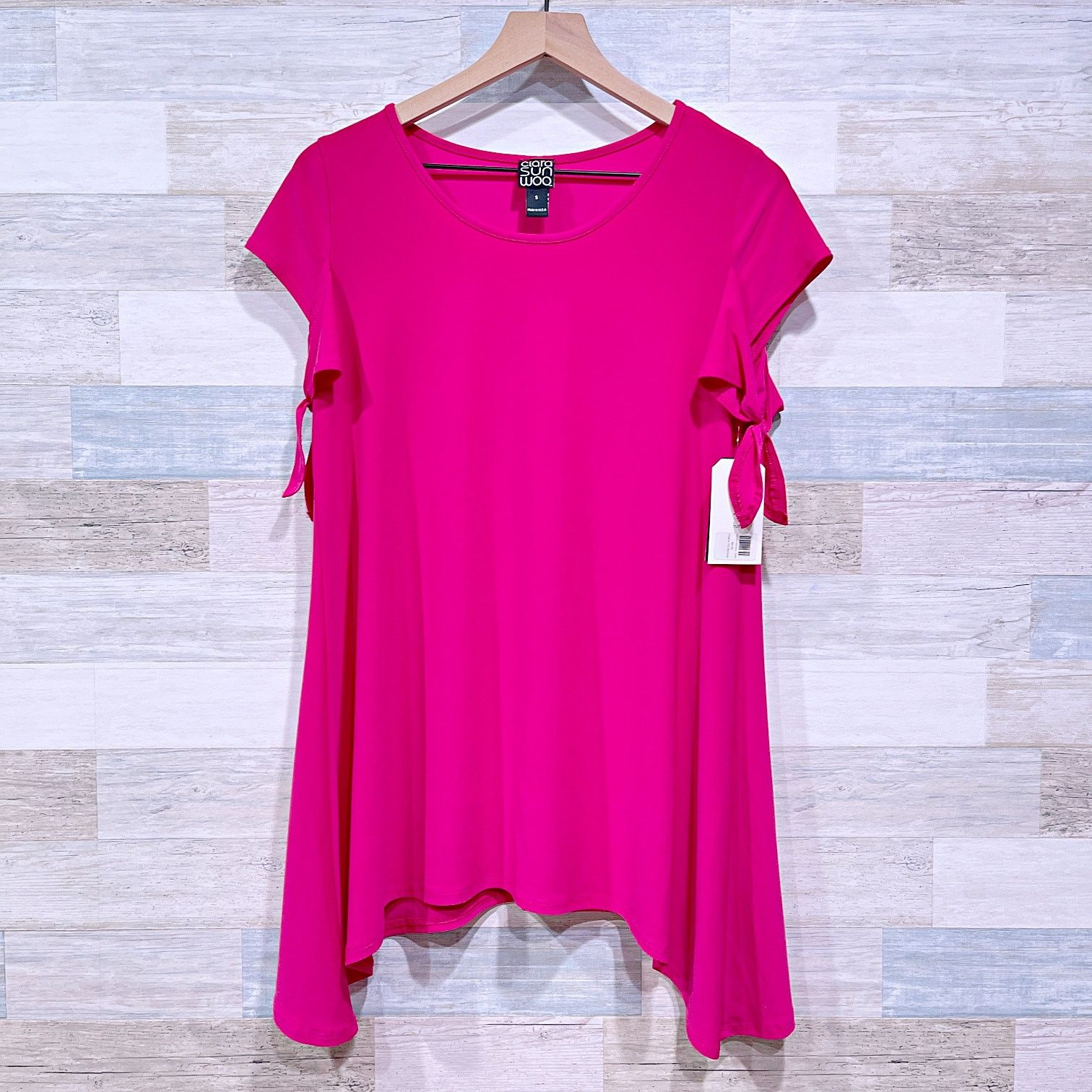 Other Clara Sun Woo Asymmetric Hem Tunic Top Pink Womens Small Size S / US 4 / IT 40 - 1 Thumbnail