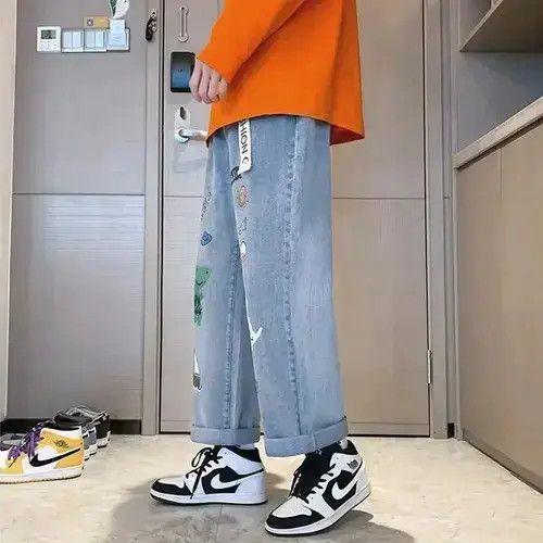 Other Spring and Autumn Cartoon Printed Jeans Size US 27 - 2 Thumbnail