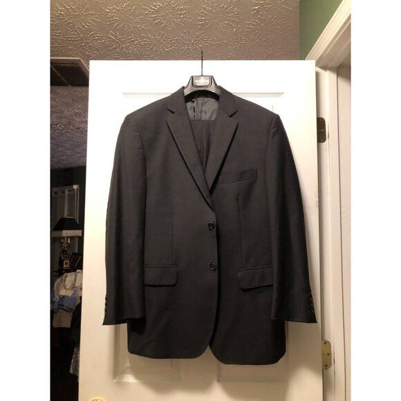 Pronto Uomo pronto uomo men's 100%wool 2pc suit size: 43R pants: 38/29 Size 42R - 1 Thumbnail