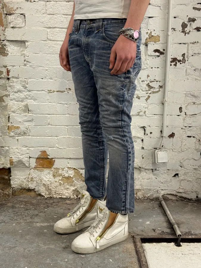 John Galliano AW2011 Galliano Blue Denim Distressed Jeans Size US 31 - 3 Thumbnail
