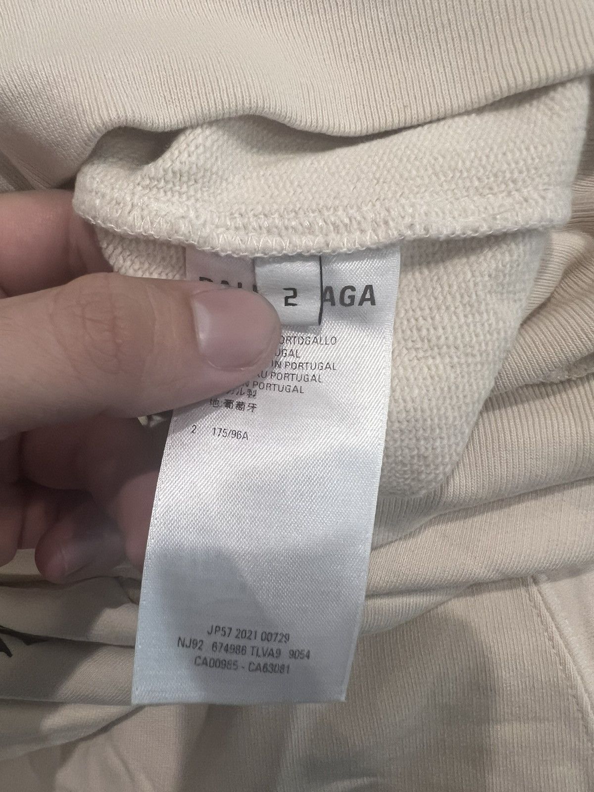 Balenciaga Balenciaga Retail Therapy Beige White Chest Logo Hoodie Size US M / EU 48-50 / 2 - 5 Thumbnail