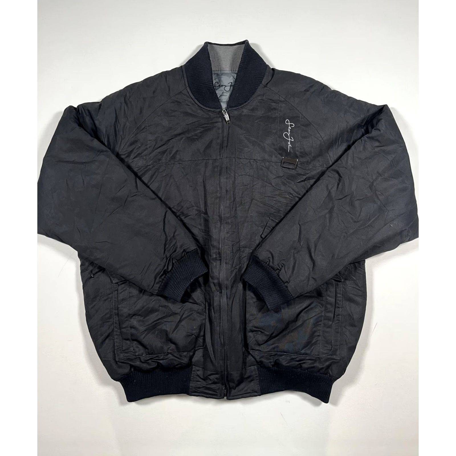 Sean John Sean John Jacket Mens L Gray Reversible Quilted Bomber Insulated Hip Hop Zip Front Full Zip Pockets Stand-Up Collar Casual Winter Size US L / EU 52-54 / 3 - 2 Thumbnail