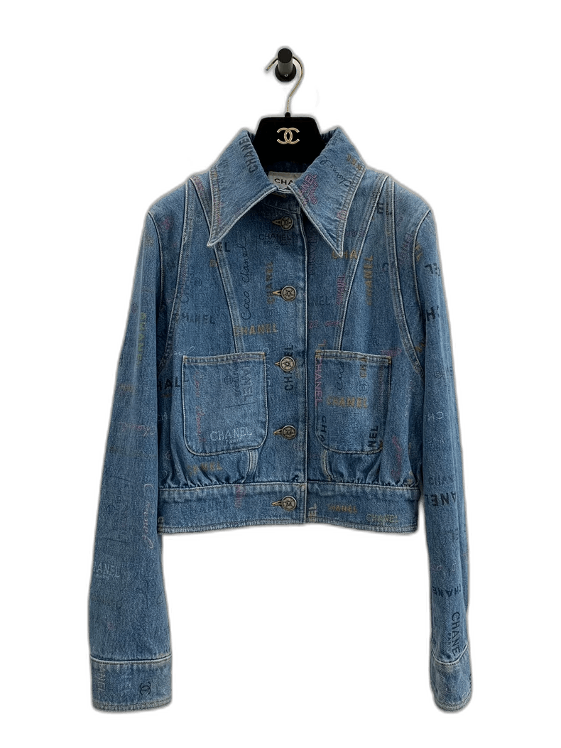 Chanel Chanel Denim Jacket with Colorful Graffiti Size XS / US 0-2 / IT 36-38 - 1 Thumbnail