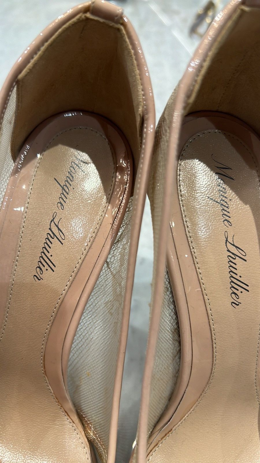 Monique Lhuillier Classy lace nude pump Size US 6.5 / IT 36.5 - 5 Thumbnail
