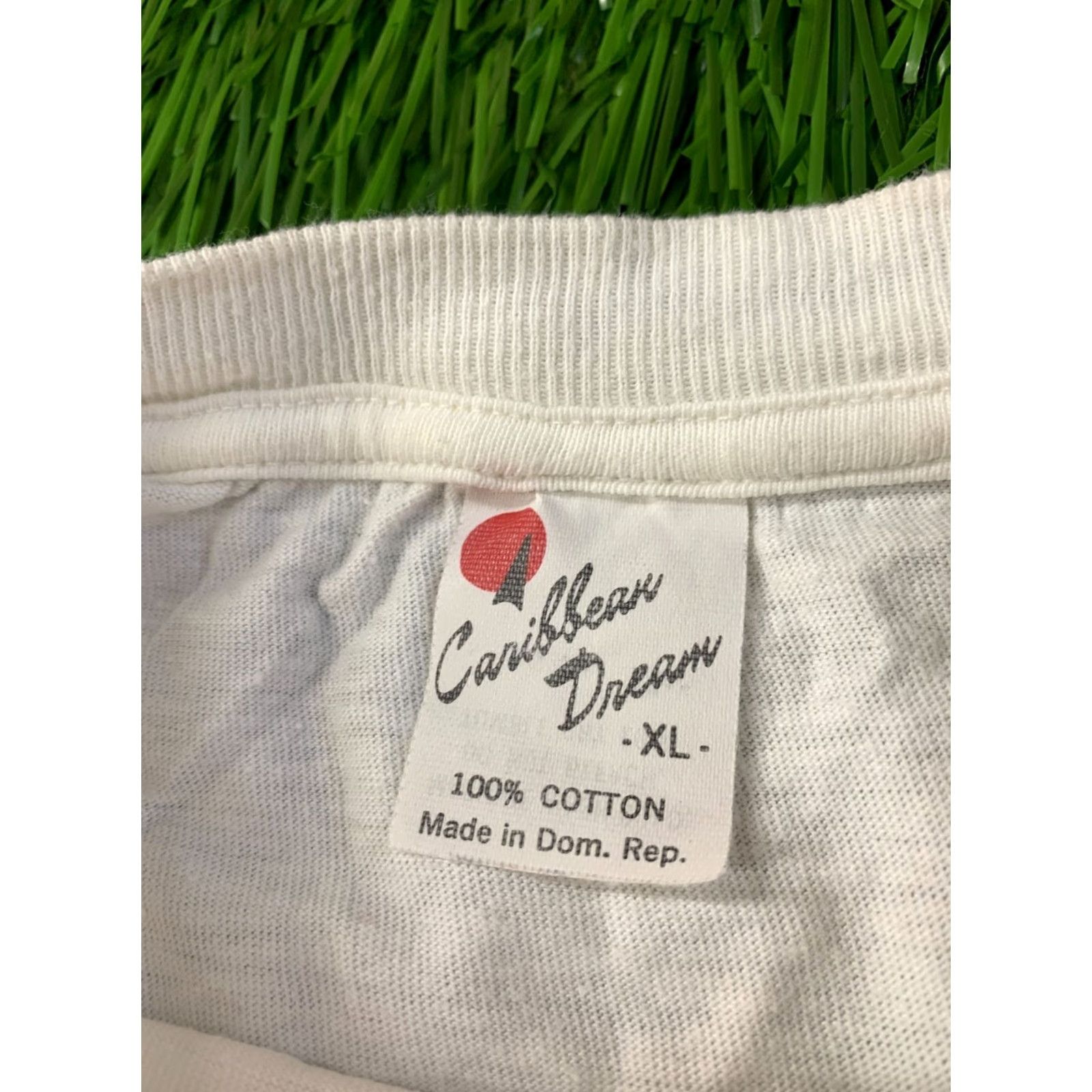 Born BORN IN THE USA Shirt XL Men Vintage Caribbean Dream 90s White Short Sleeve USA Decade 90s Shirt Mens XL Size US XL / EU 56 / 4 - 6 Thumbnail