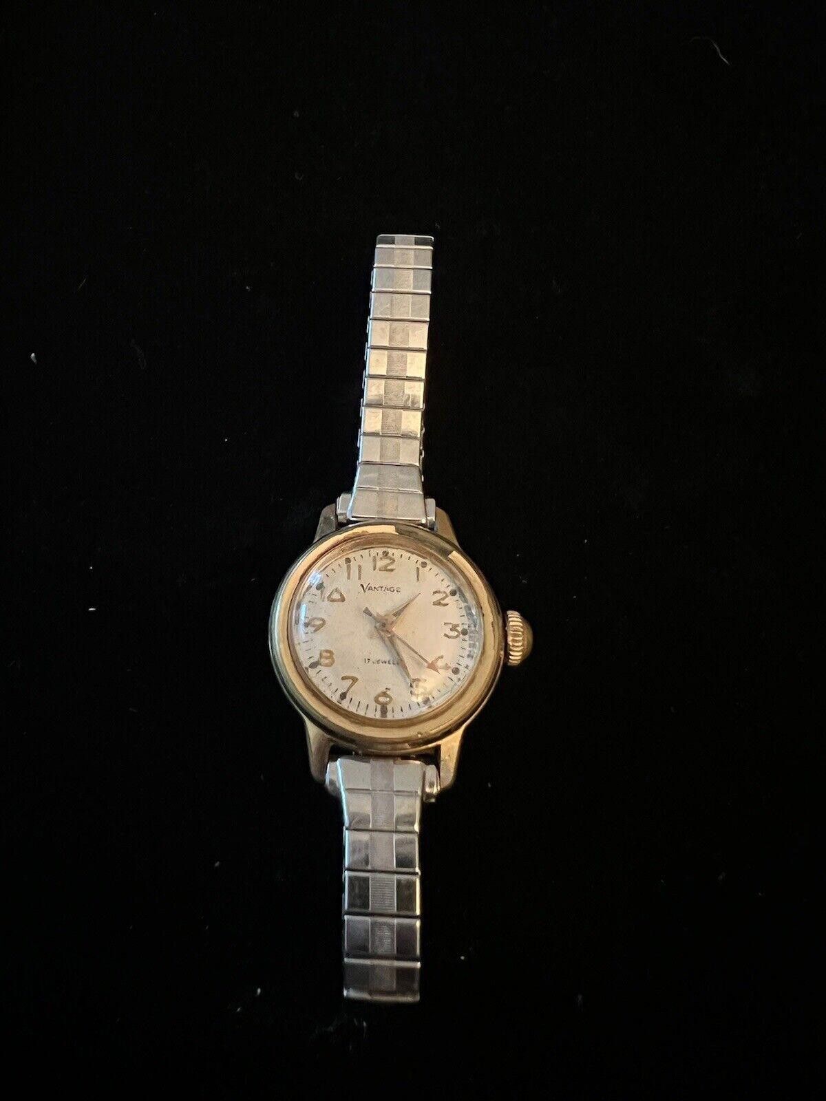 Vintage Vintage Vantage Ladies 21mm 17 Jewel Manual NOT Running Size ONE SIZE - 5 Thumbnail