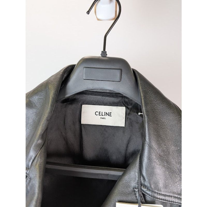 Celine o1rshd1 Hand Painted Biker Jacket in Black Size US L / EU 52-54 / 3 - 11 Thumbnail