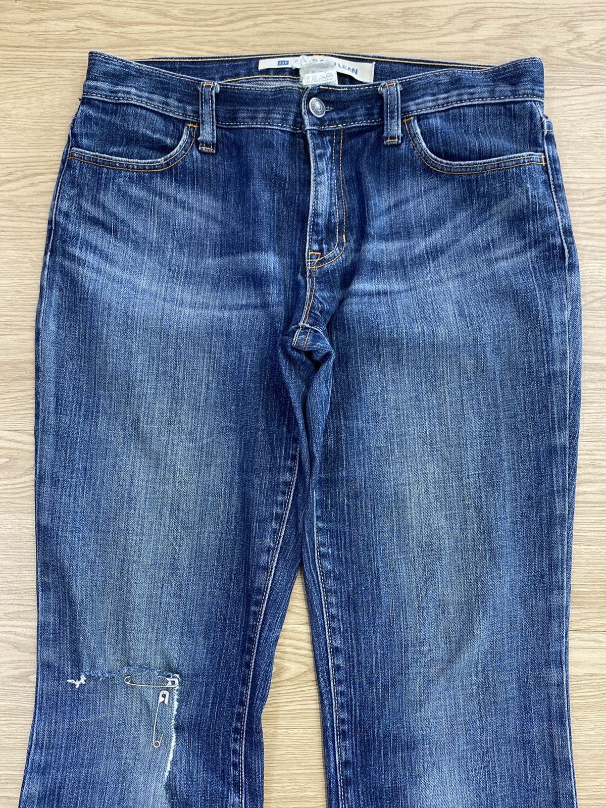Gap GAP Blue Wash Style Ribbed Flare Jeans Size US 30 / EU 46 - 2 Thumbnail