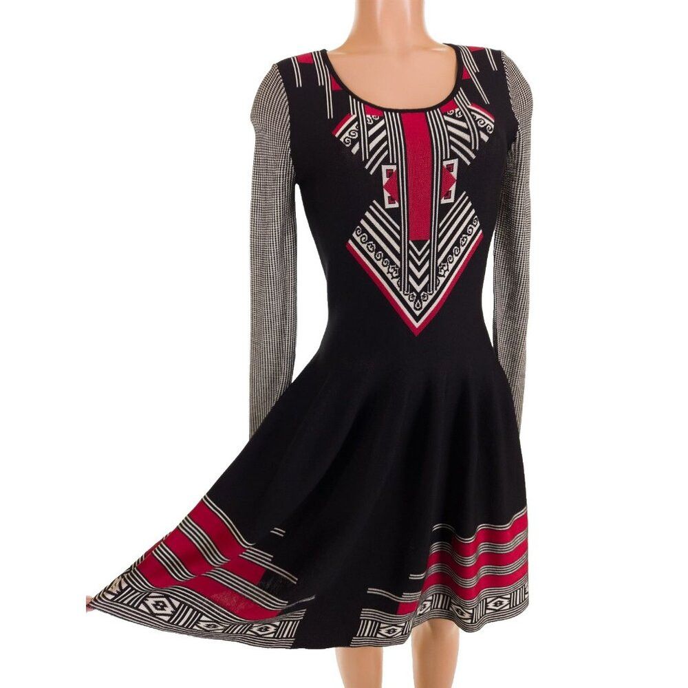 Etro Etro Jacquard Knit Dress Size 44 US 6 Black Multi $925 Size M / US 6-8 / IT 42-44 - 4 Thumbnail