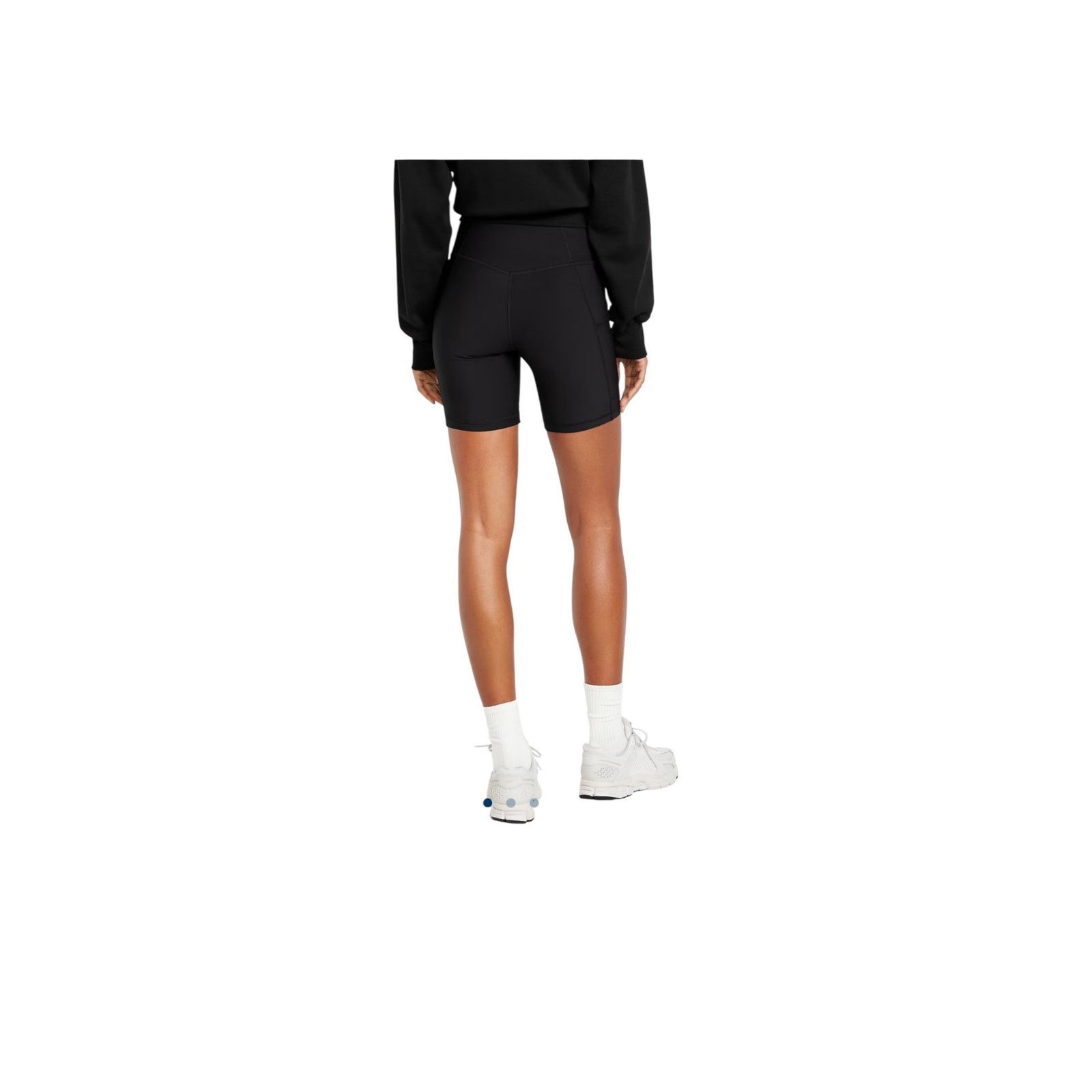 Old Navy Old Navy Navy Blue Active PowerSoft Pocket Biker Shorts Size 27" / US 4 / IT 40 - 2 Thumbnail