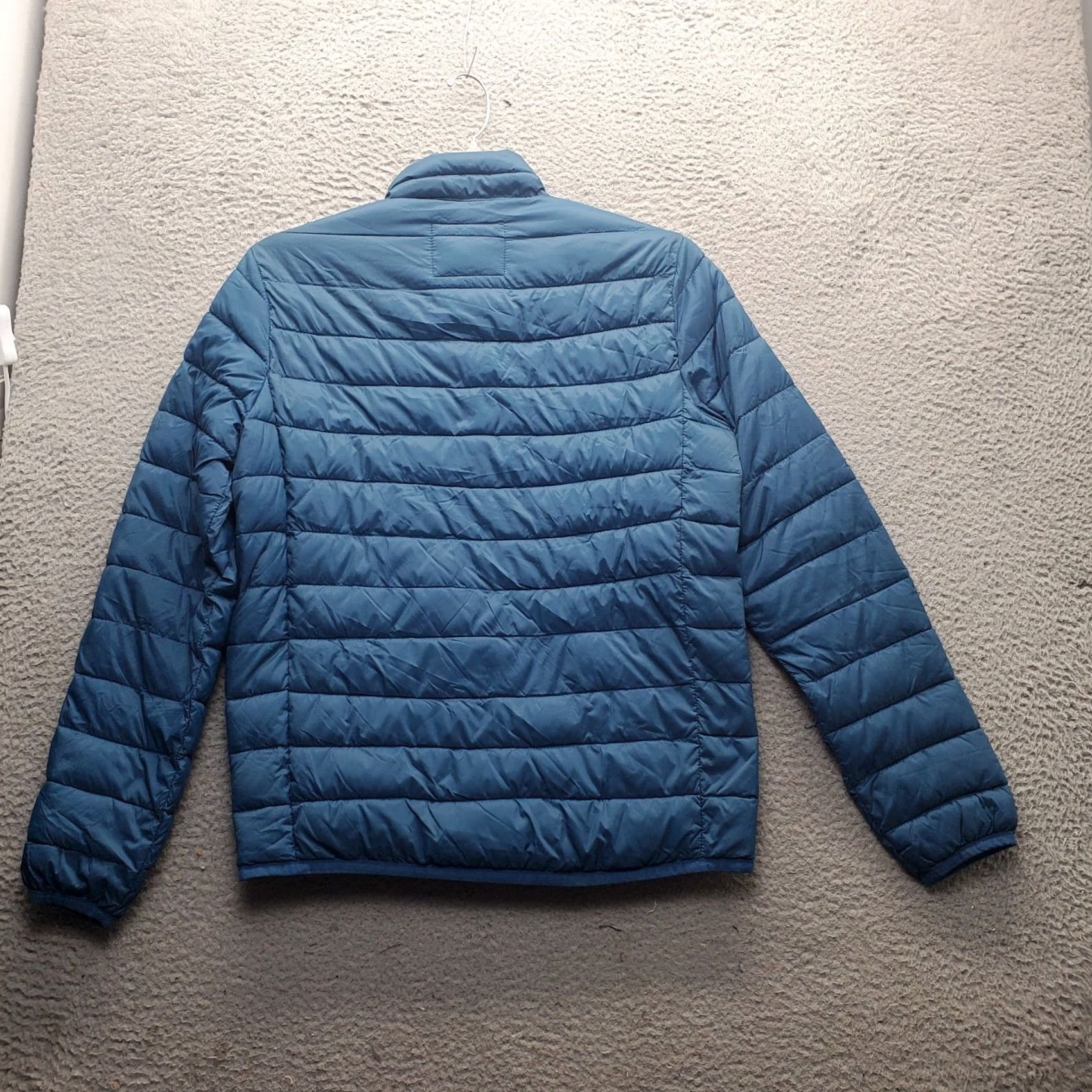 Old Navy Old Navy Puffer Jacket Womens Small Blue Regular Fit Mock Neck Full Zip Lined Size S / US 4 / IT 40 - 2 Thumbnail