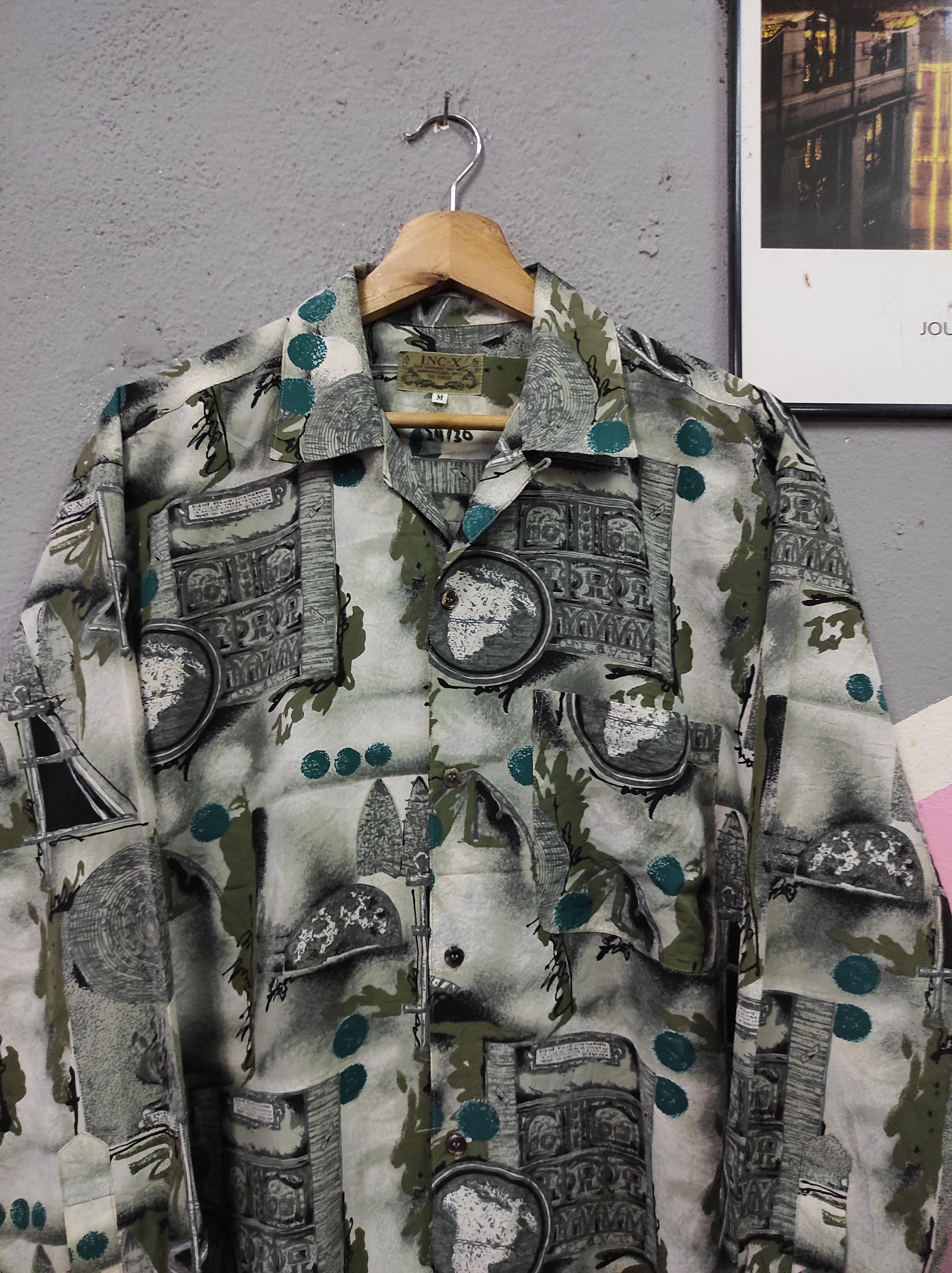 Japanese Brand INC-X ART FULLPRINT SHIRT LONGSLEEVE Size US M / EU 48-50 / 2 - 2 Thumbnail
