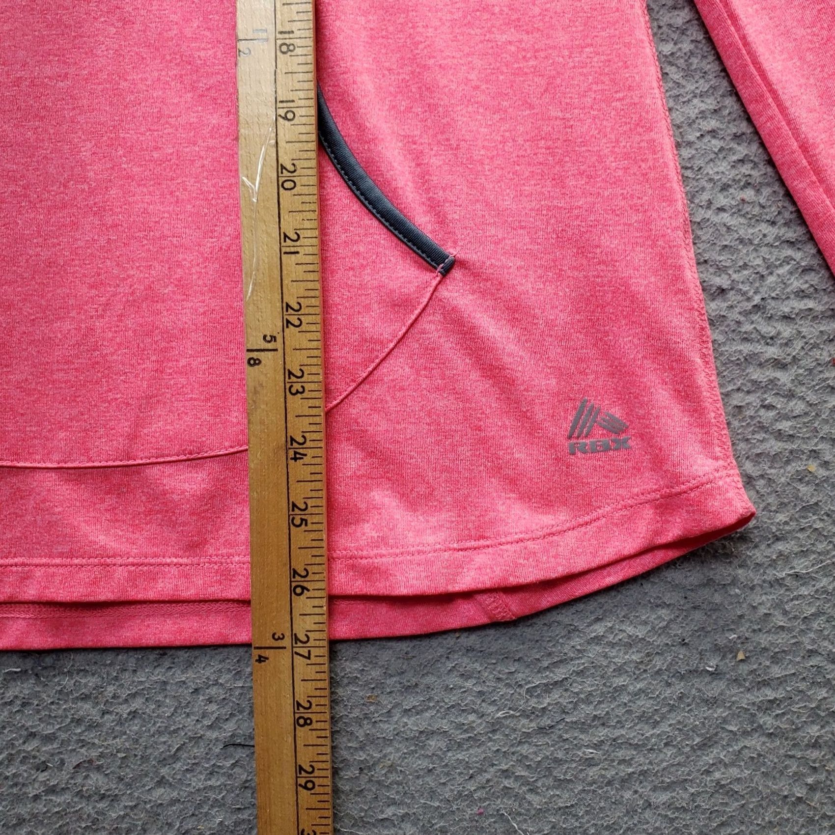 Vintage RBX Active Hoodie Women's M Pink Performance Kangaroo Pocket Thumb Hole Sleeve Shirt Size M / US 6-8 / IT 42-44 - 4 Thumbnail