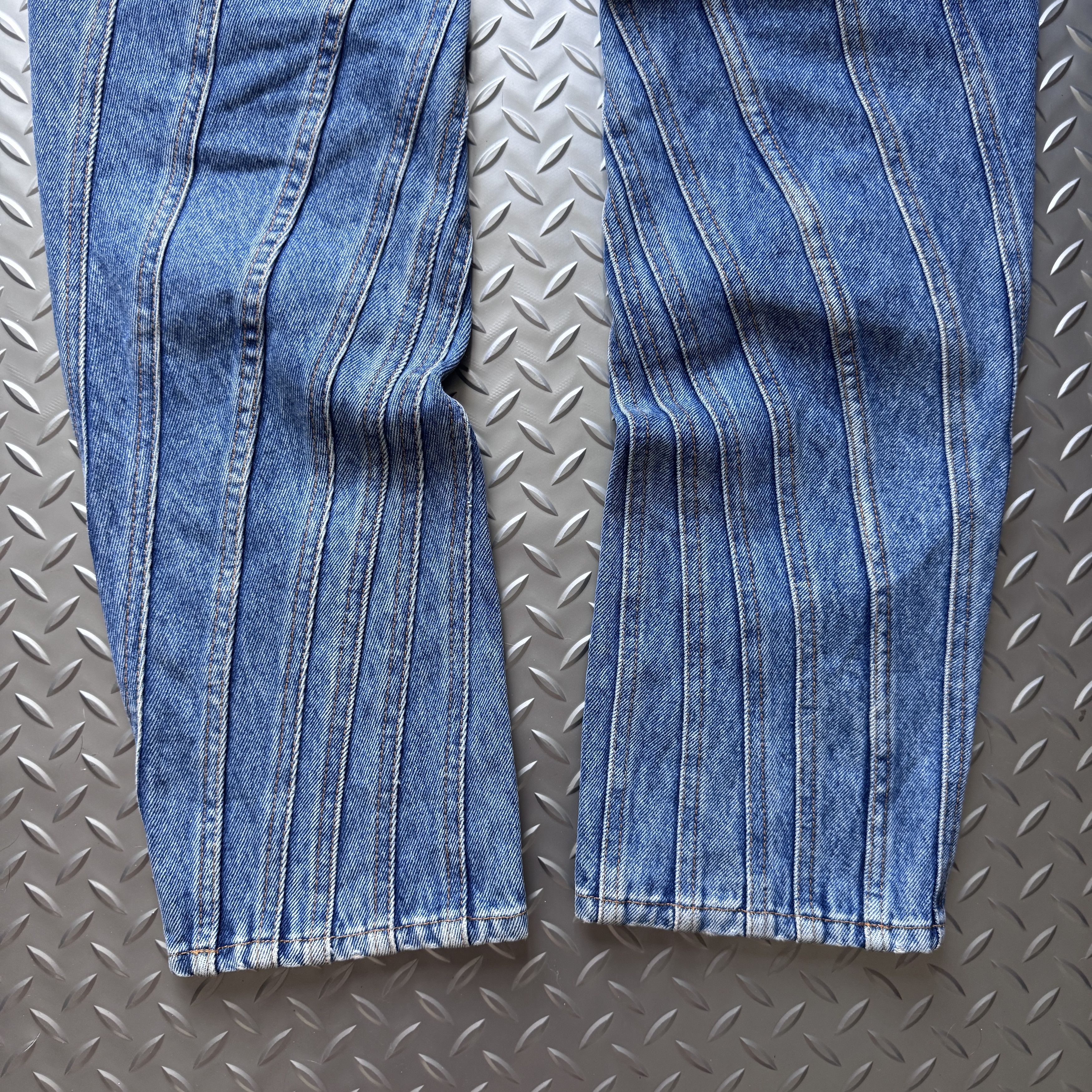 Mugler Mugler Multi Panel Spiral Seam Denim Jeans Size US 29 - 11 Thumbnail