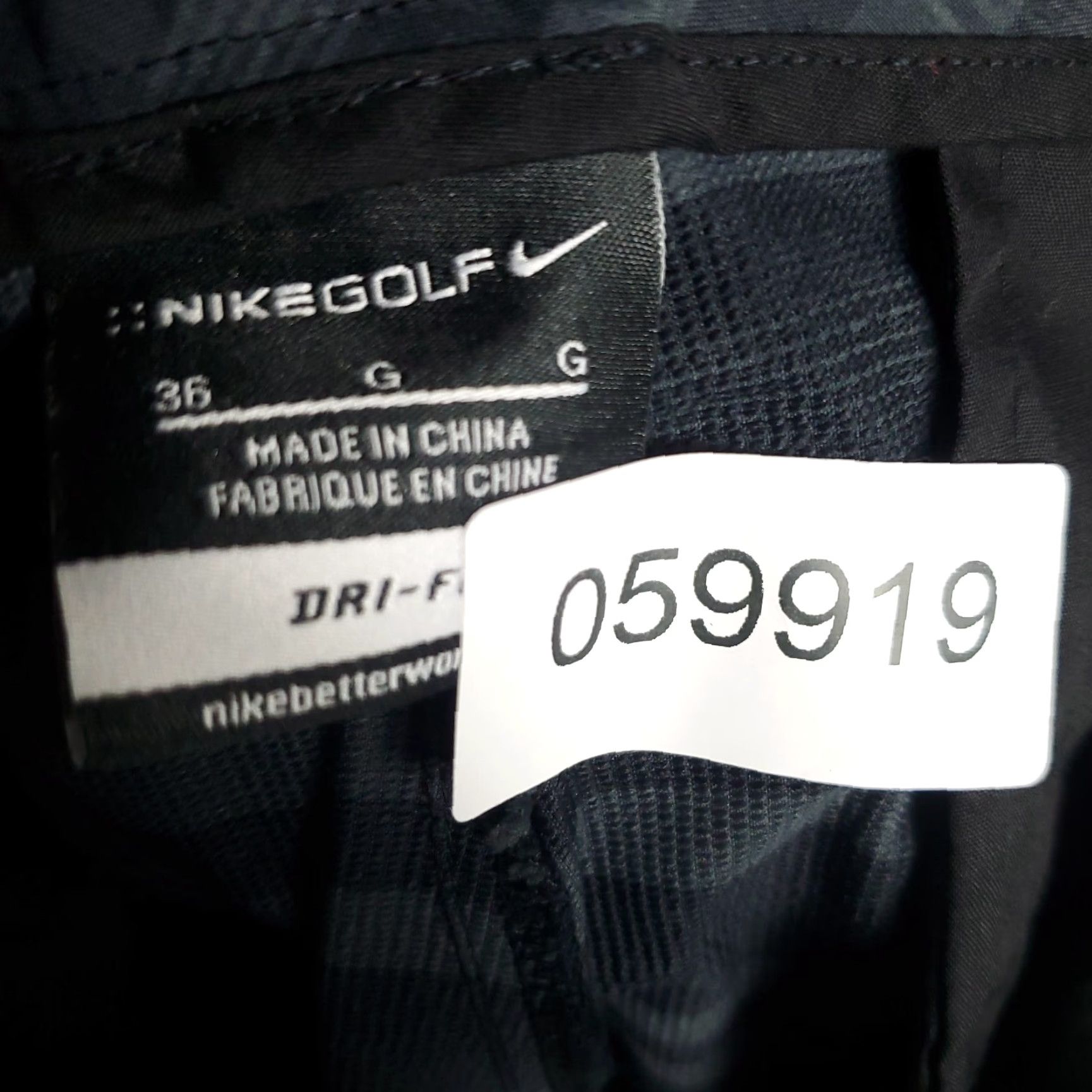 Nike Nike Shorts Mens 36 Gray/Blue Plaid Swoosh Golf Dri Fit Casual Flat Front Chino Size US 36 / EU 52 - 8 Thumbnail