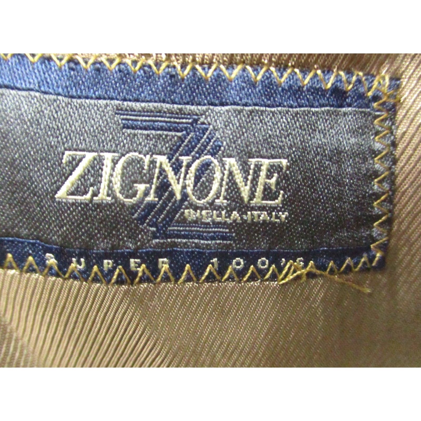 Pronto Uomo VINTAGE Pronto Uomo Italian Wool Blazer Zignone 42 R Brown Double Vented Notch Blazer Mens 42 Brown Wool Tweed EUC Regular Vintage Size 42R - 4 Thumbnail