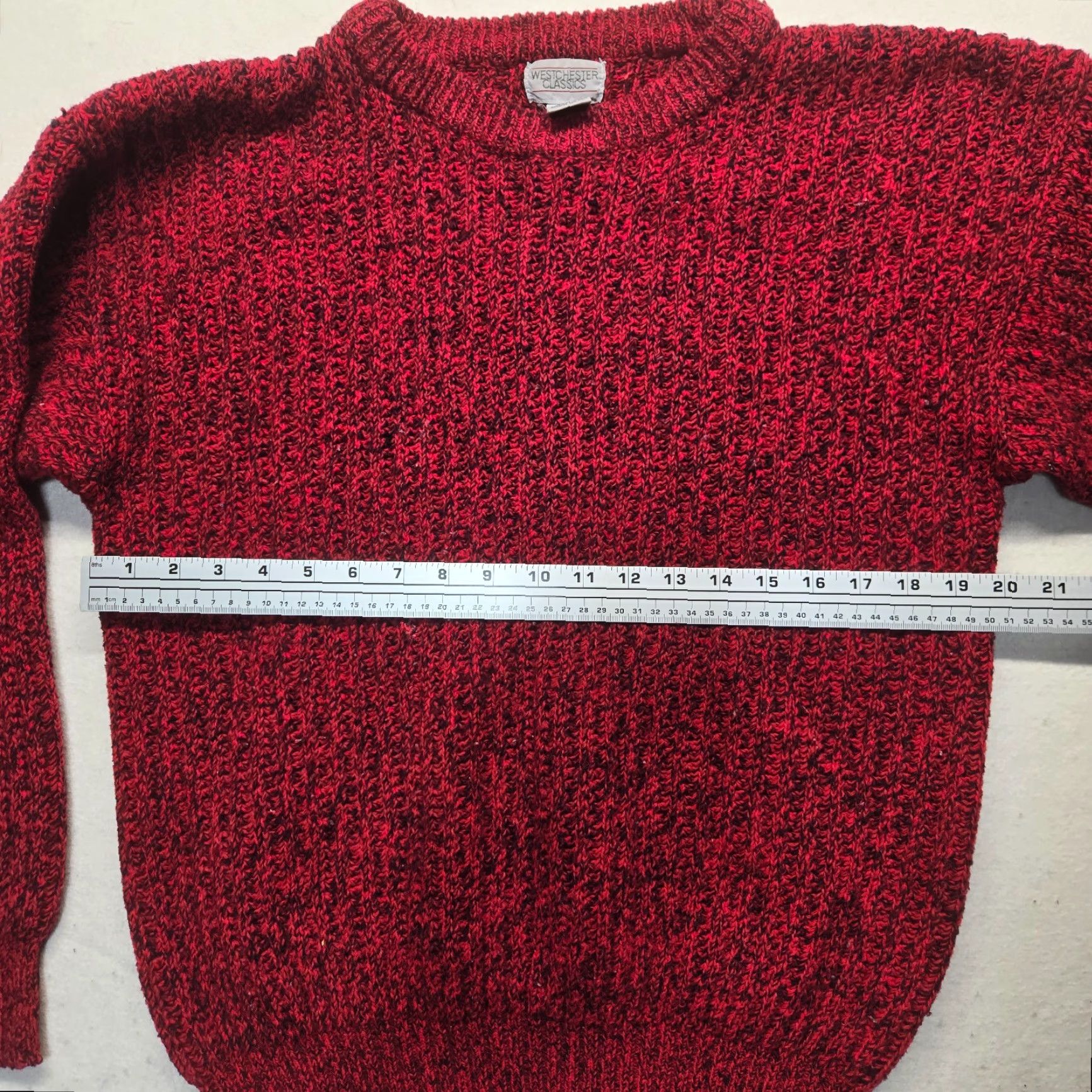 Vintage VINTAGE Westchester Classics Red Pullover Sweater Adult Men's Size L Wool Blend Casual V-Neck USA Size US L / EU 52-54 / 3 - 4 Thumbnail