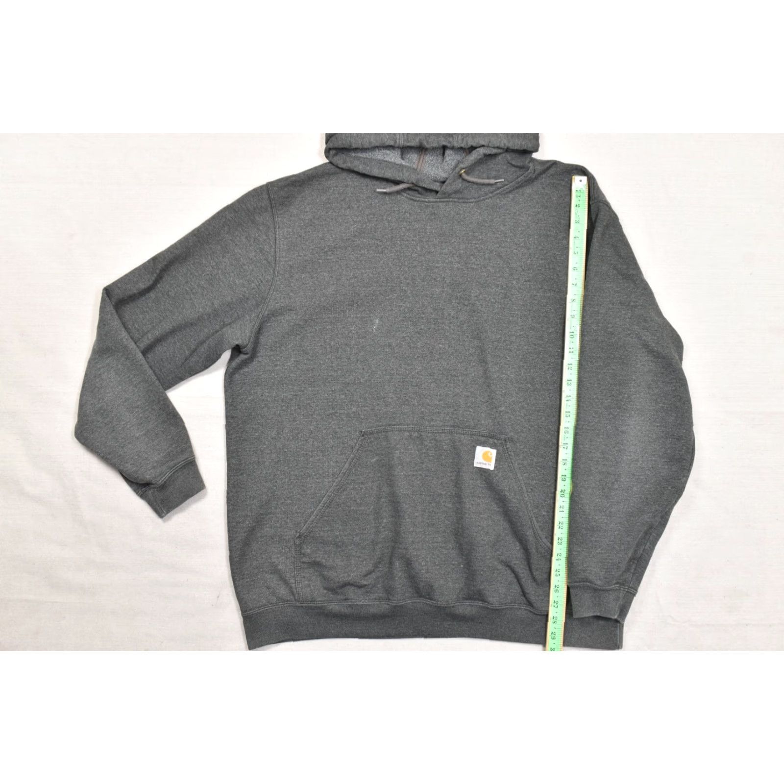 Carhartt Carhartt Hoodie Mens XL Charcoal Gray Neon Green Sleeve Logo Loose Fit K288 026 Pullover Sweatshirt Size US XL / EU 56 / 4 - 3 Thumbnail