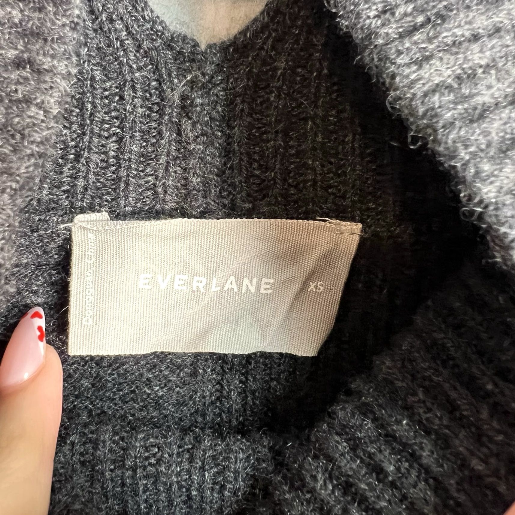 Everlane Everlane Cashmere Blend High Neck Knit Sweater Womens XS Gray Pullover Long Sleeve Size XS / US 0-2 / IT 36-38 - 5 Thumbnail