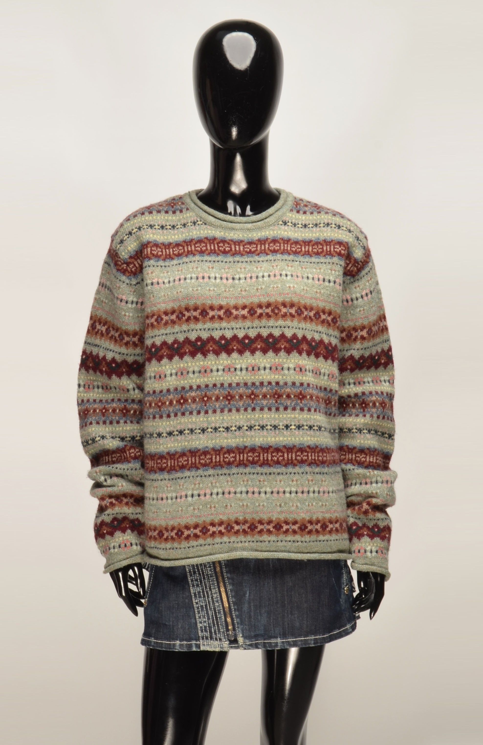 Eddie Bauer Vintage Eddie Bauer 90's Cottagecore Fair Isle Wool Sweater Size L / US 10 / IT 46 - 1 Thumbnail