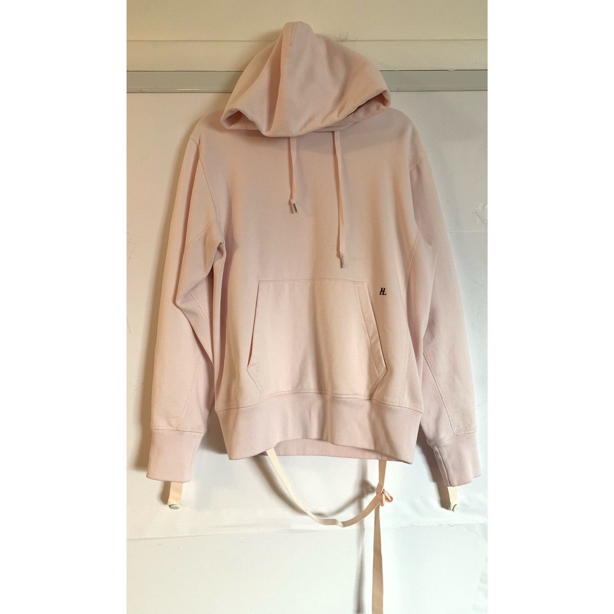 Helmut Lang HELMUT LANG RARE LIGHT PINK BONDAGE HOODIE Size US M / EU 48-50 / 2 - 2 Thumbnail