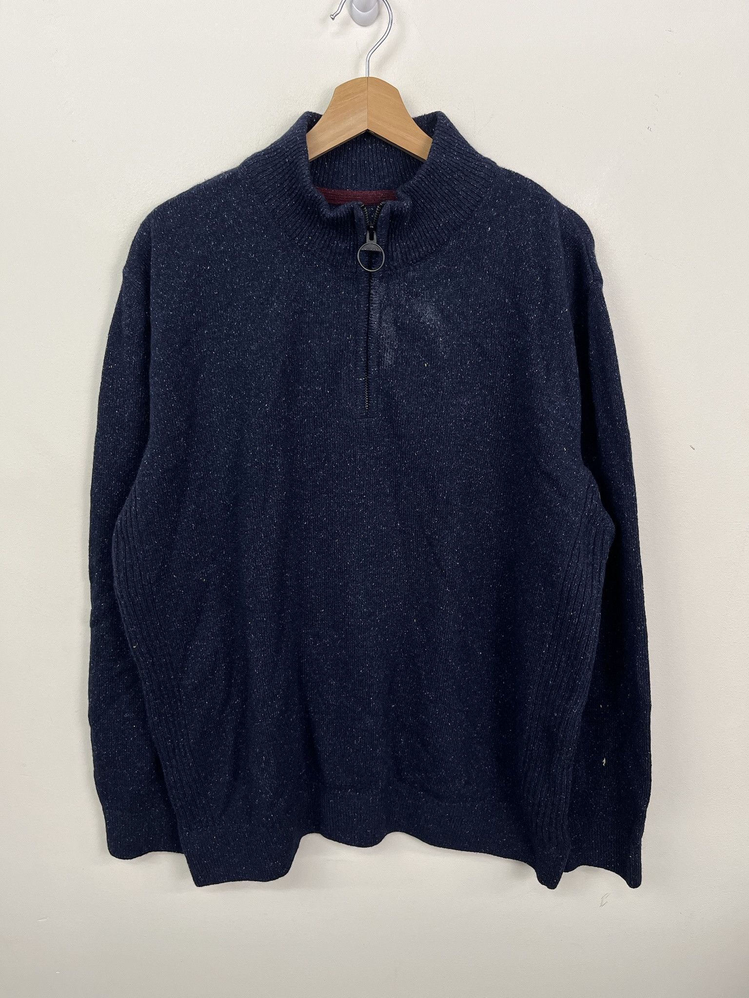 Other Vintage Barbour Kniy Sweater 2000s Quarterzip Blue Knit Sweater Size XXL Size US XXL / EU 58 / 5 - 1 Thumbnail