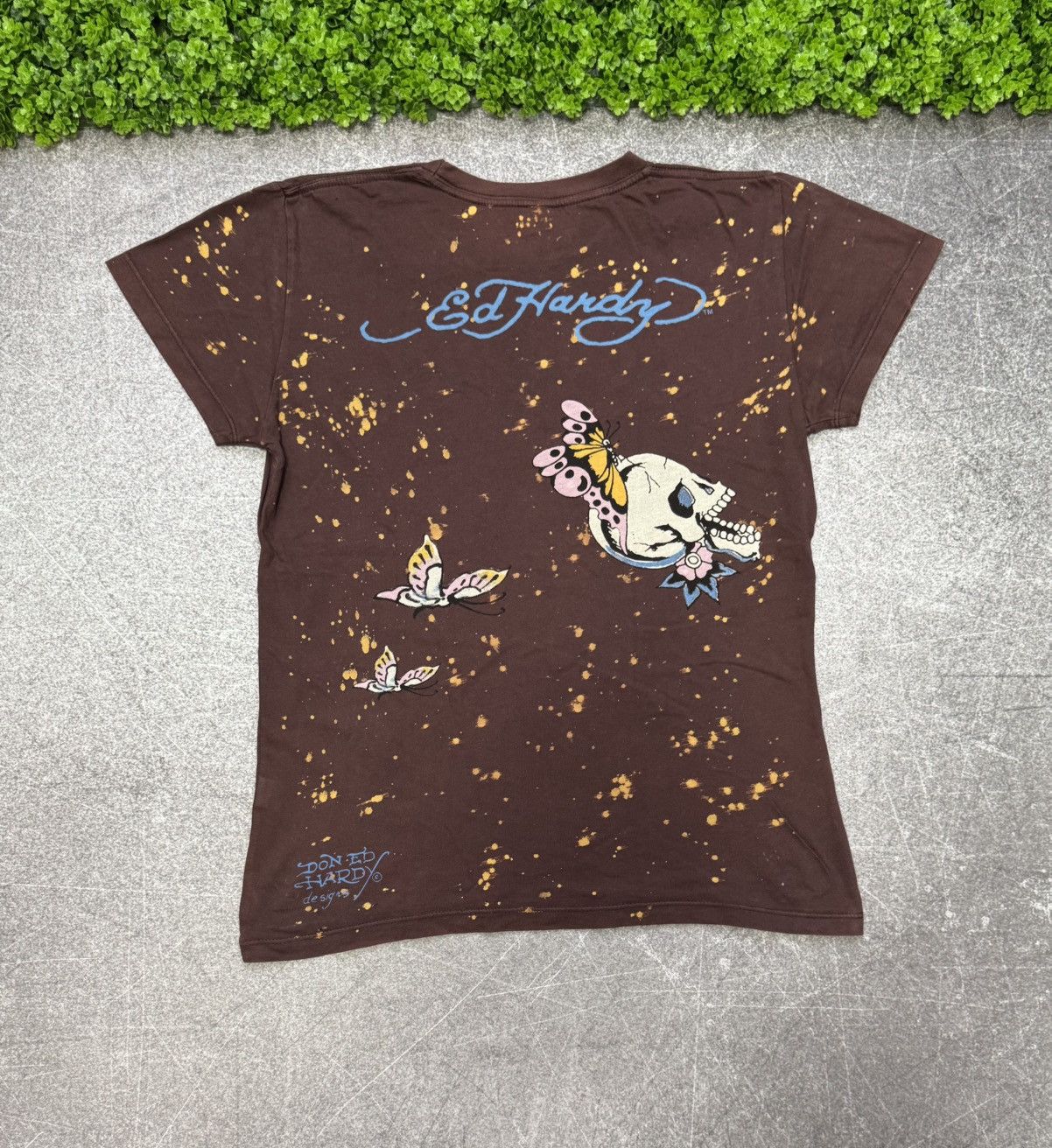 Ed Hardy Ed Hardy Christian Audigier Skull Love Kills Slowly T-shirt Size L / US 10 / IT 46 - 2 Thumbnail