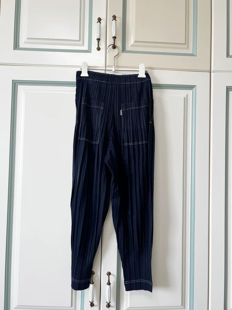Issey Miyake Issey Miyake size:2 Dark blue denim puff pants Size 32" / US 10 / IT 46 - 2 Thumbnail