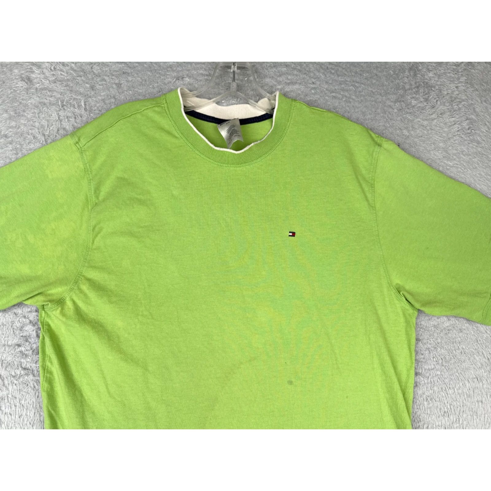 Tommy Hilfiger VINTAGE Tommy Hilfiger Shirt Adult Large Green Crew Neck Short Sleeve 100% Cotton Logo Embroidered Men Regular Family American Sports 90s Size US L / EU 52-54 / 3 - 4 Thumbnail