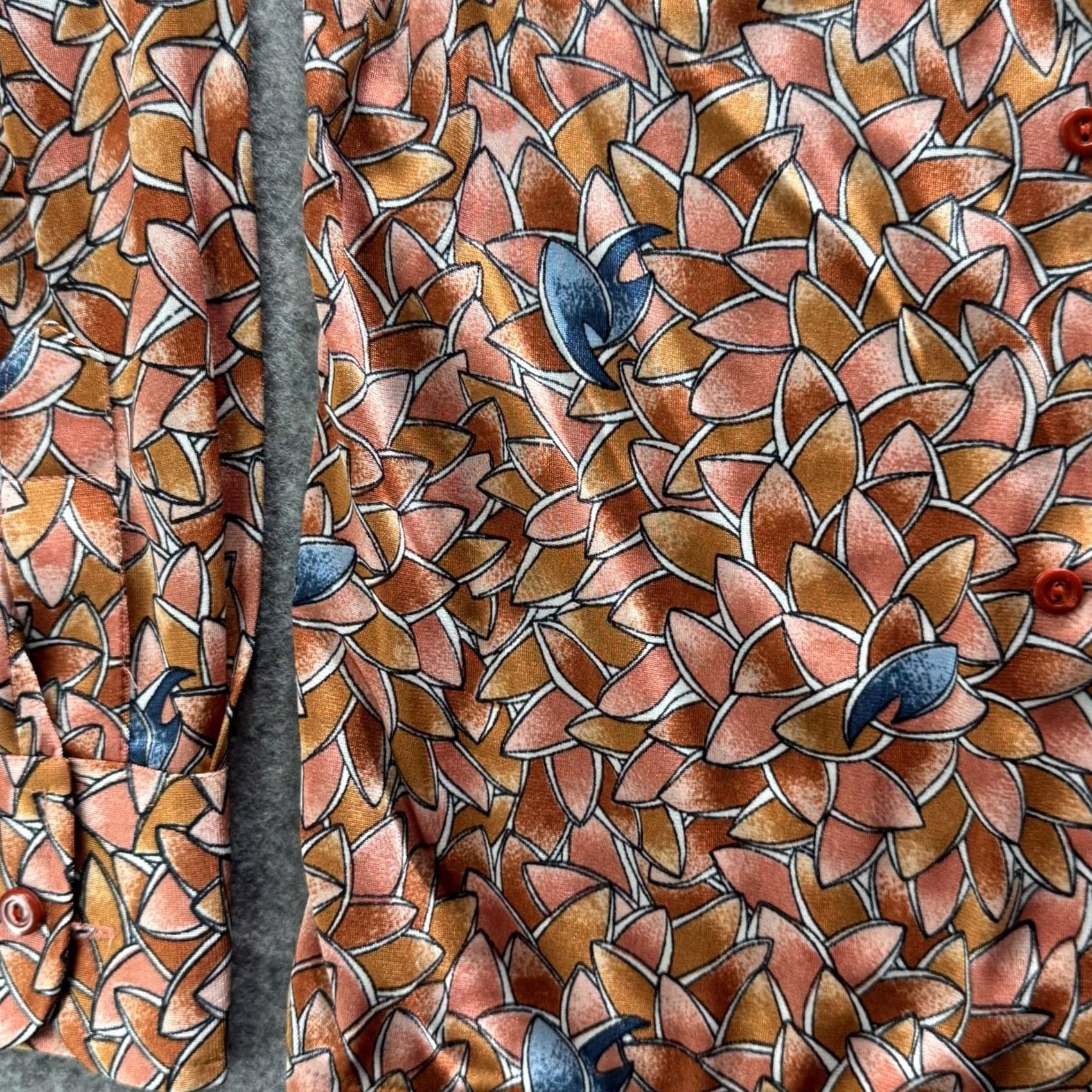 Vintage VINTAGE Hukapoo Shirt Mens M Orange Floral Nylon Disco Button Up 70s Taiwan Size US M / EU 48-50 / 2 - 3 Thumbnail