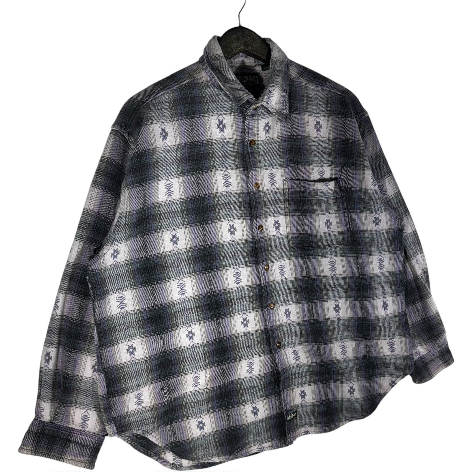 American Eagle Outfitters Vintage American Eagle Plaid Long Sleeve Flannel Size US XL / EU 56 / 4 - 4 Thumbnail
