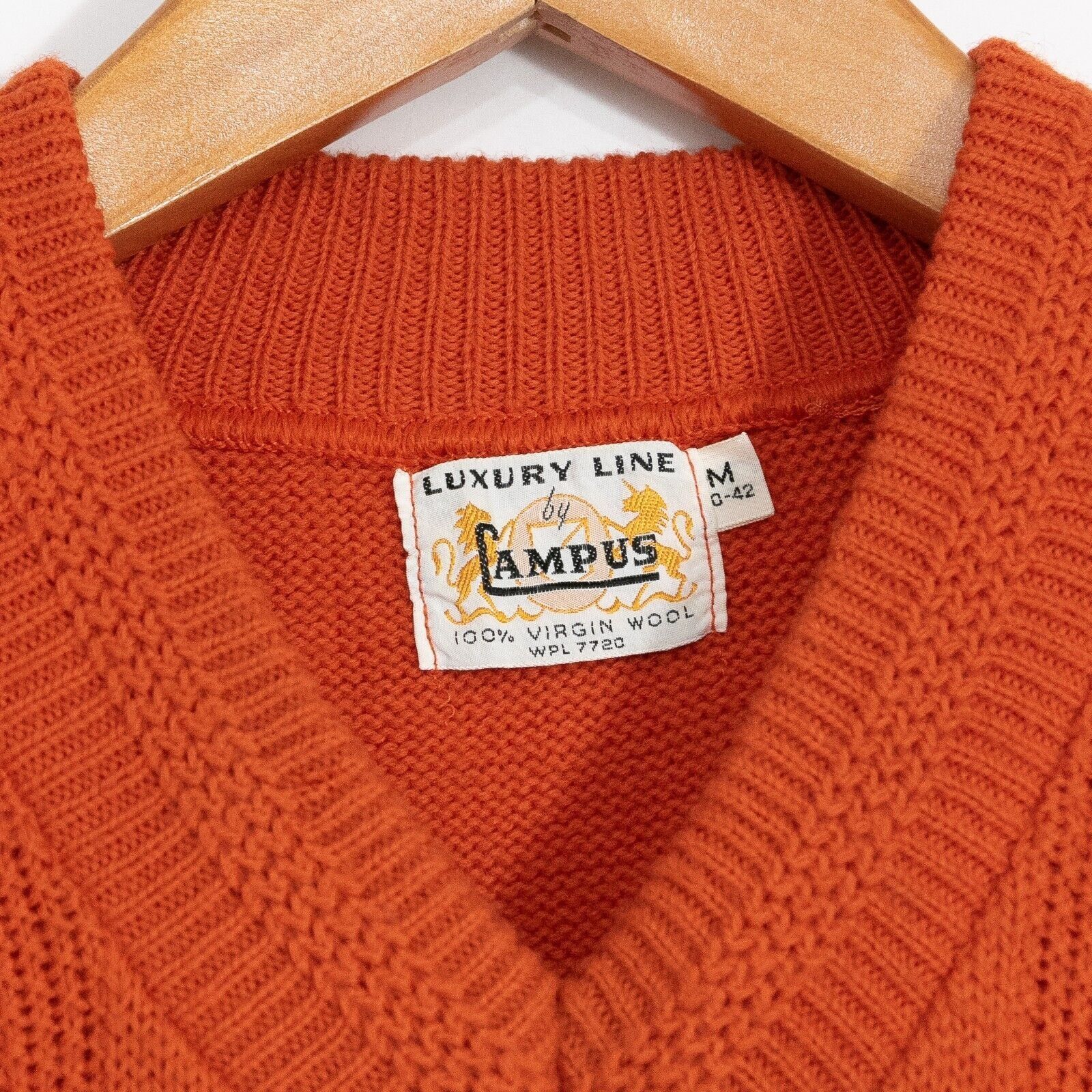 Vintage Vintage Campus Wool Cable Knit Sweater M - Distressed Preppy Size US M / EU 48-50 / 2 - 5 Thumbnail