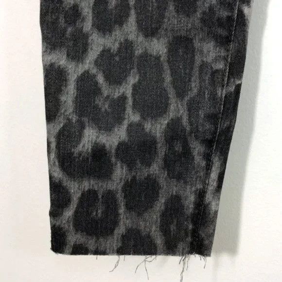 Joe's Joes Jeans Leopard Print High Rise Raw Hem Skinny Ankle Jean Size 24" / US 00 / IT 34 - 6 Thumbnail