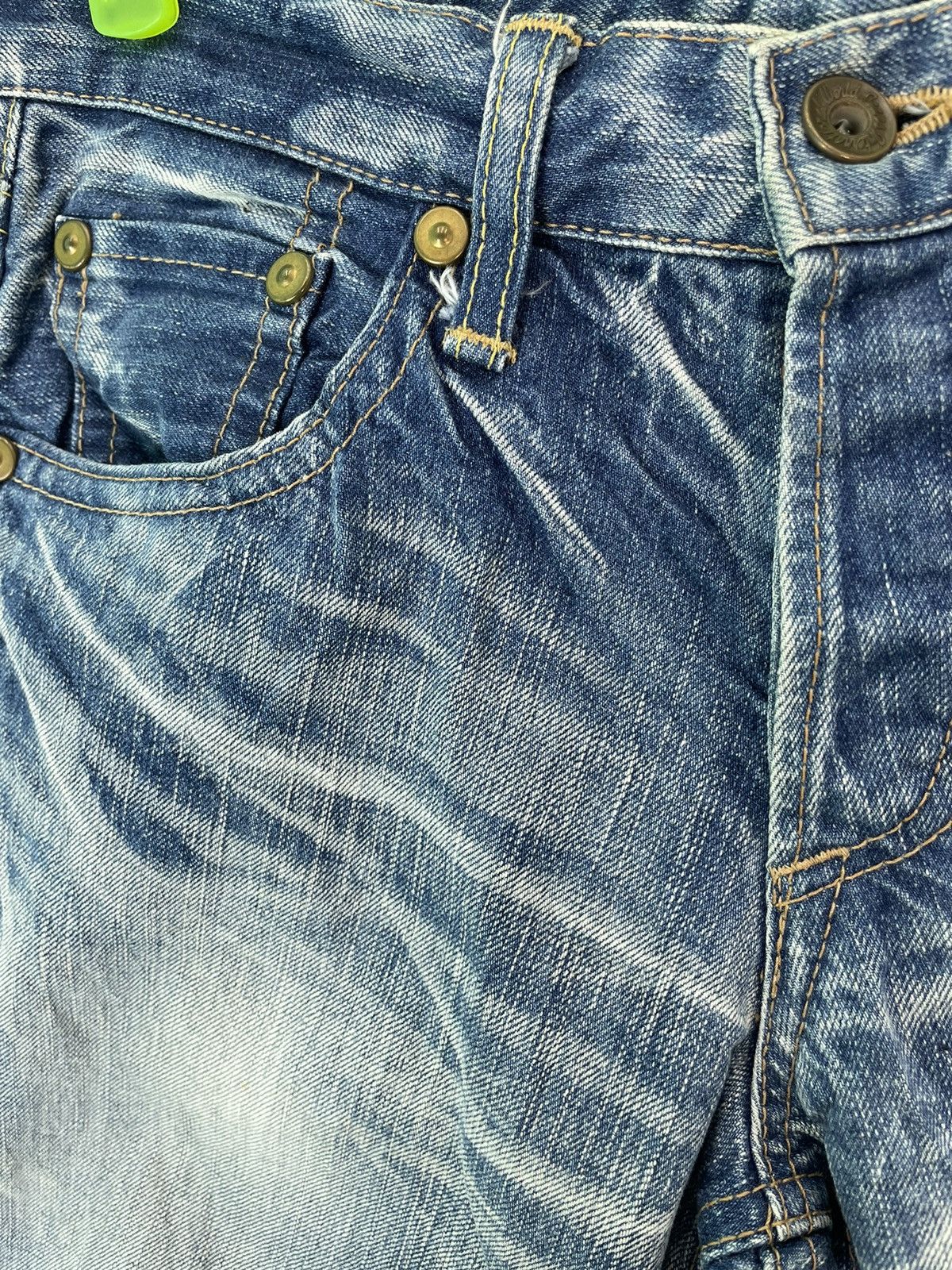 Japanese Brand Vtg 90s BLUE WAY japan denim low rise jeans Size 29" - 3 Thumbnail