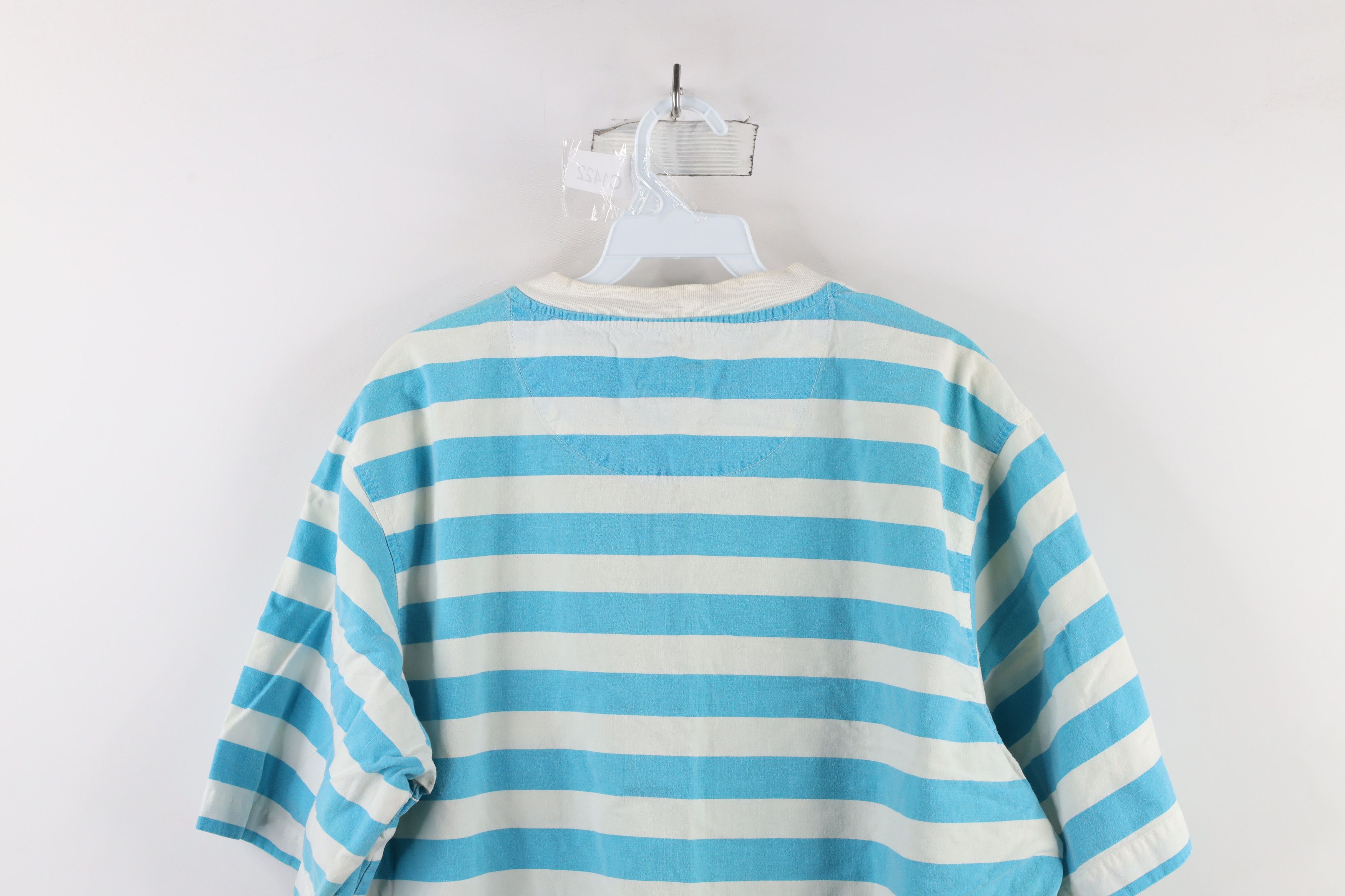 Vintage Vintage 90s Streetwear Block Short Sleeve Henley T-Shirt Size US L / EU 52-54 / 3 - 11 Thumbnail