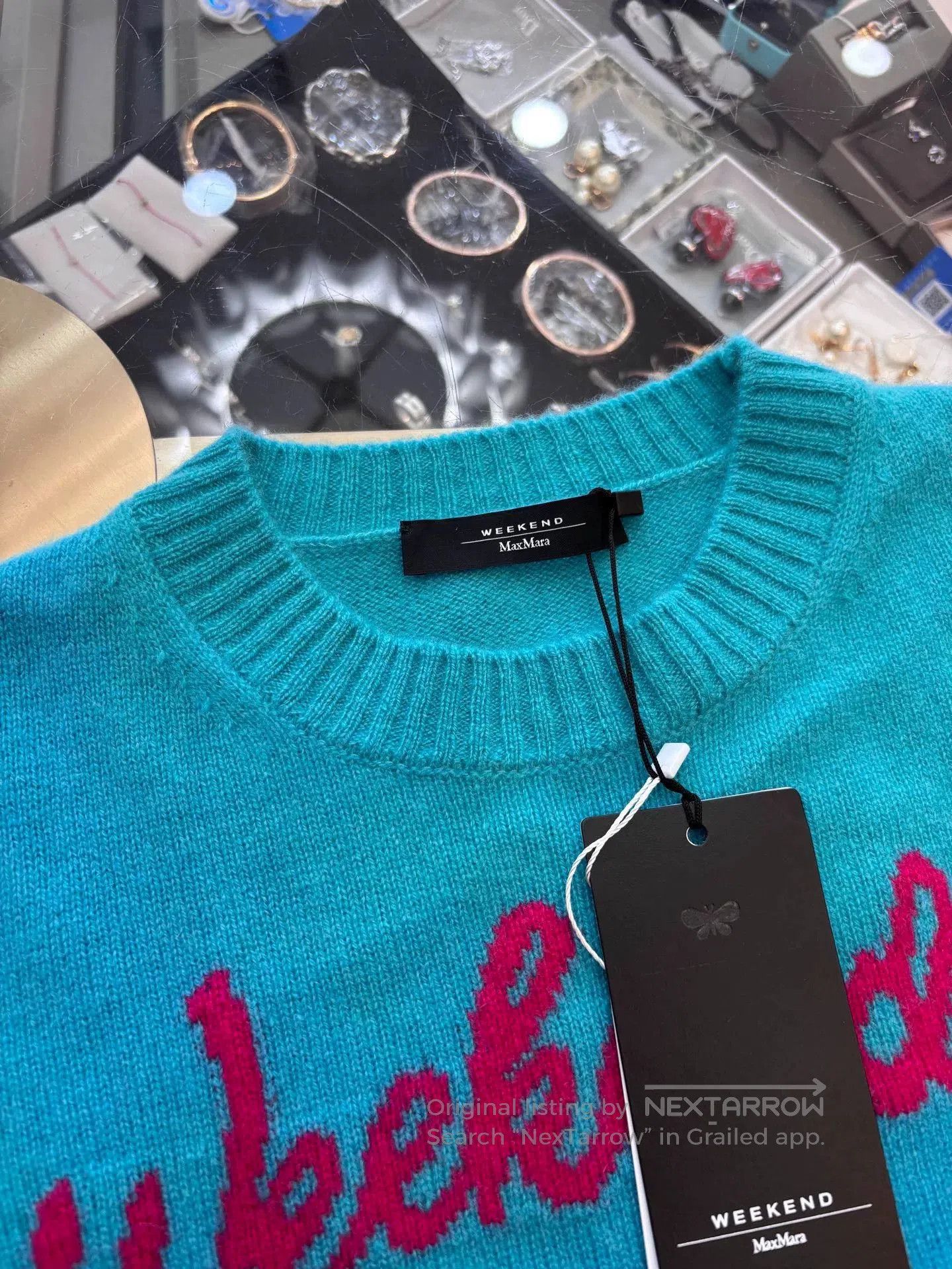 Weekend Max Mara Max Mara Weekend Blue Cashmere Sweater. Size M / US 6-8 / IT 42-44 - 4 Thumbnail
