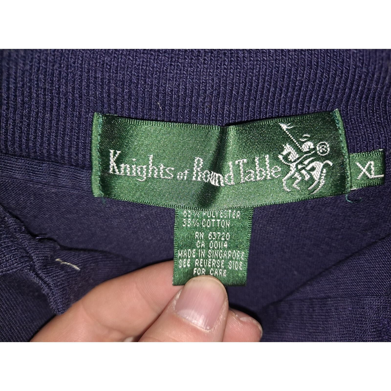 Other Vintage Knights of the Round Table Long Sleeve Polo Shirt Si Size US XL / EU 56 / 4 - 4 Thumbnail