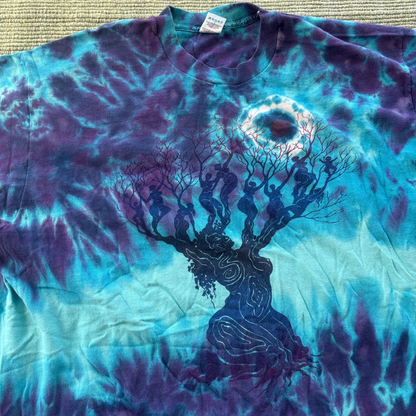 Fruit Of The Loom × Vintage Vintage 1990s Tie Dye Single Stitched Hippie Art Tee Sz XXL Size US XXL / EU 58 / 5 - 2 Thumbnail