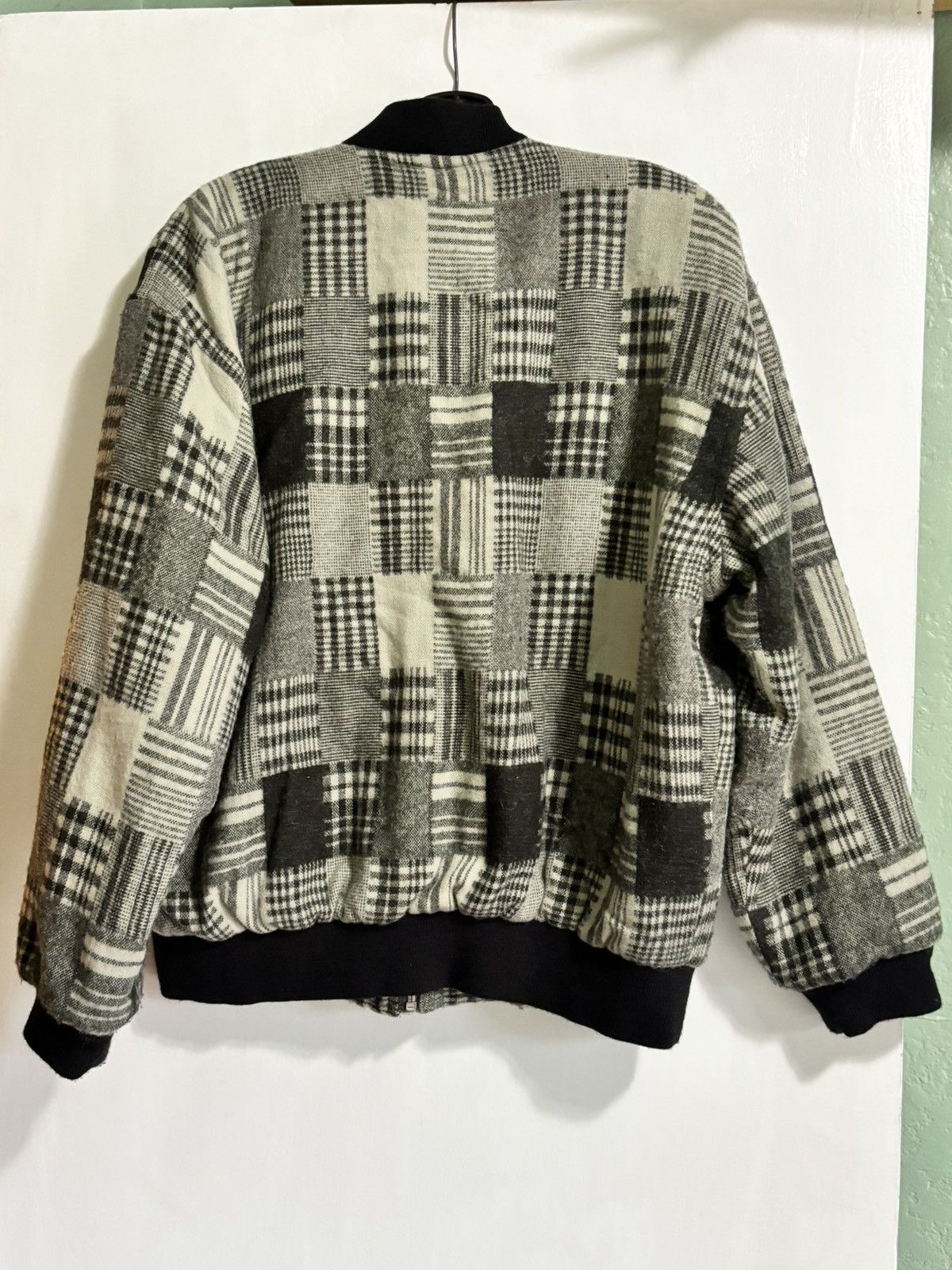 Versace Vintage Gianni Versace Patchwork Plaid Bomber Jacket Size US M / EU 48-50 / 2 - 6 Thumbnail
