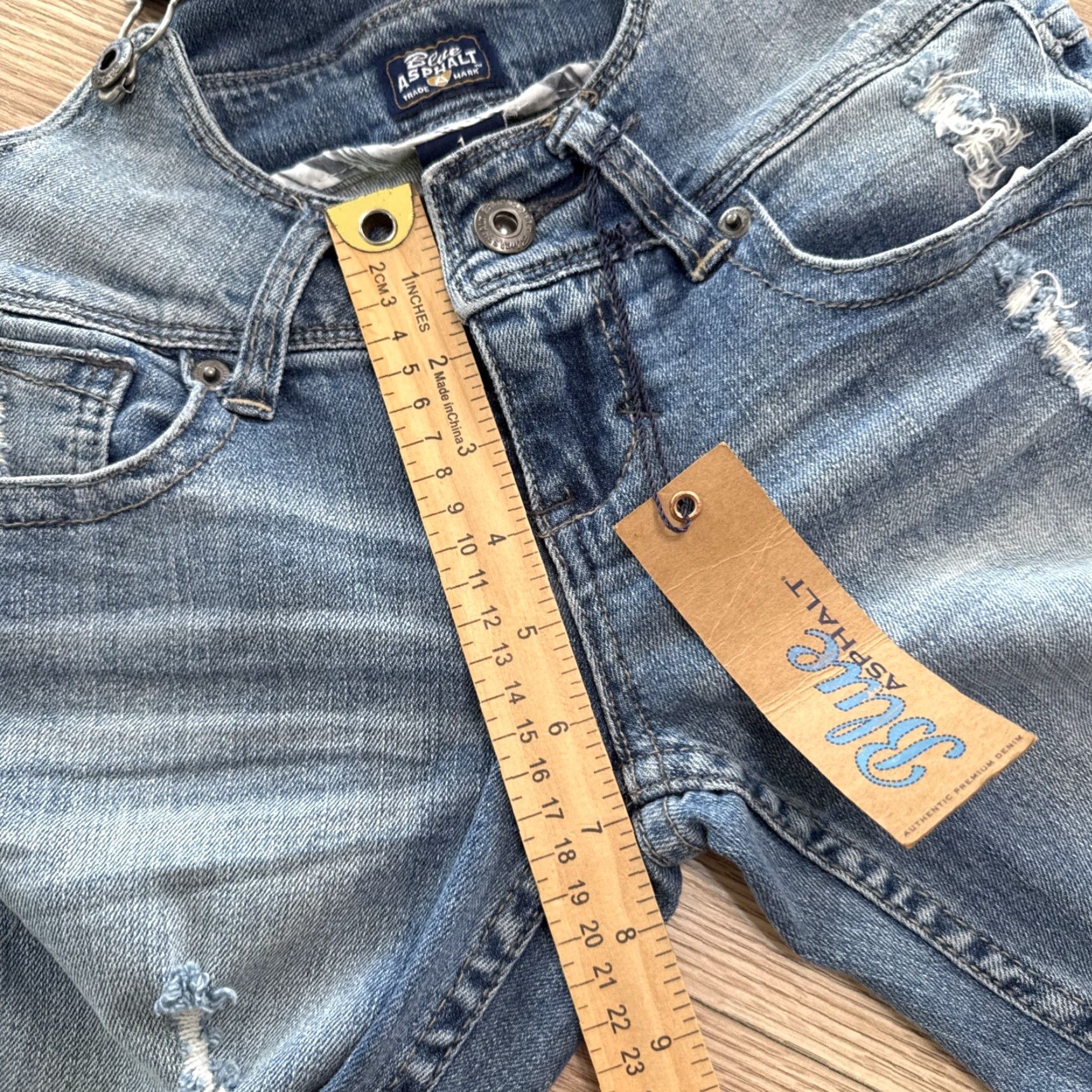 Vintage VINTAGE Blue Asphalt Juniors Skinny Leg Distressed Jeans Women's Size 1 Blue Size 25" / US 0 / IT 36 - 4 Thumbnail
