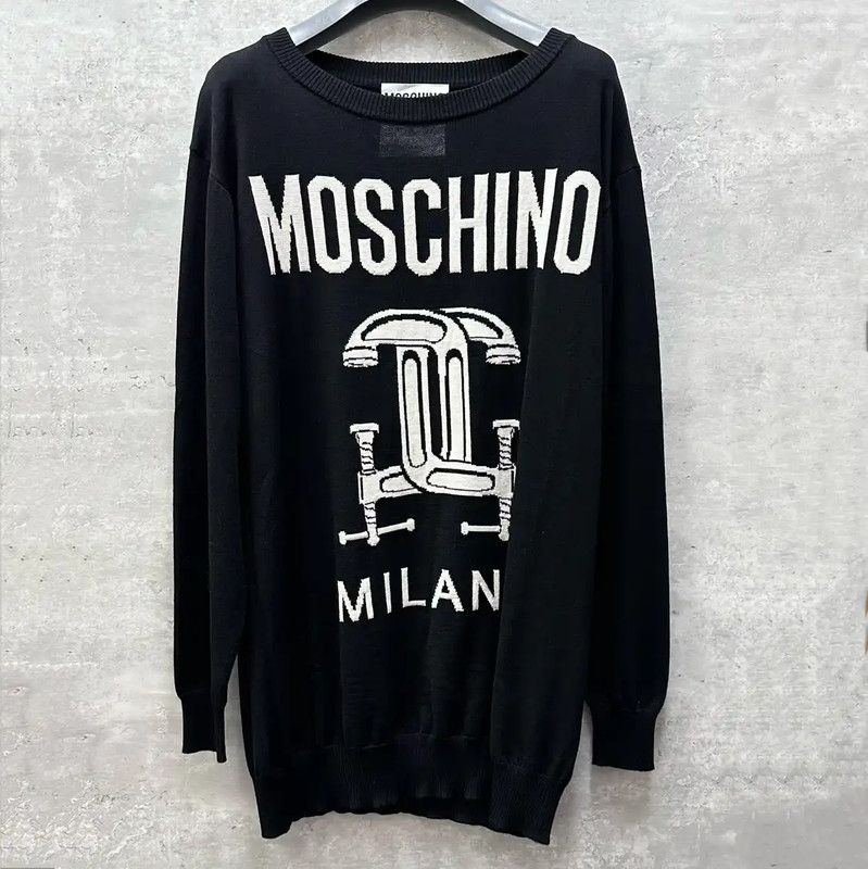 Moschino Moschino Black Cotton Women's Sweater 0089 Size S / US 4 / IT 40 - 1 Thumbnail