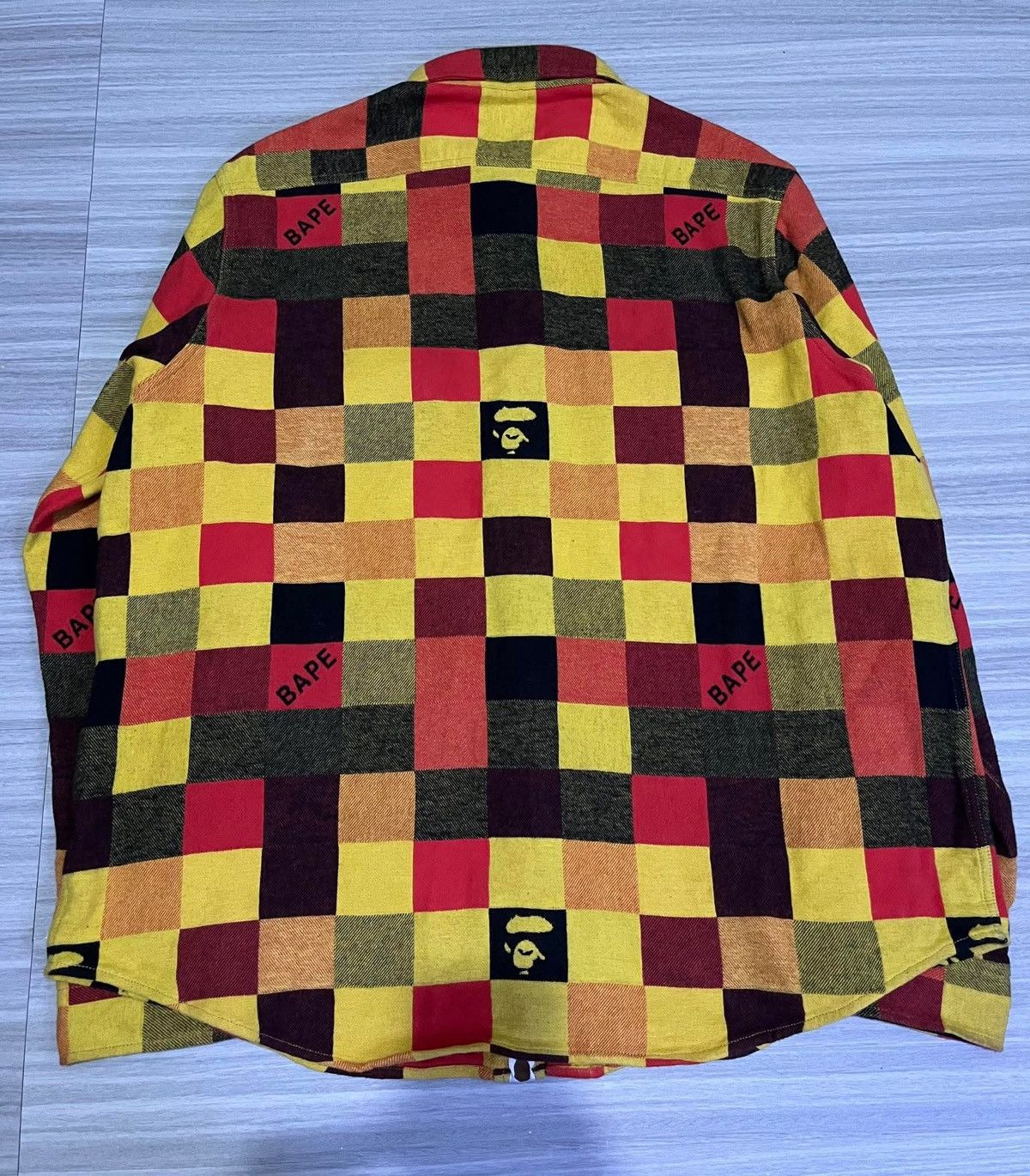 Bape Bape Patched Block Check Button Up Shirt Size US XL / EU 56 / 4 - 2 Thumbnail