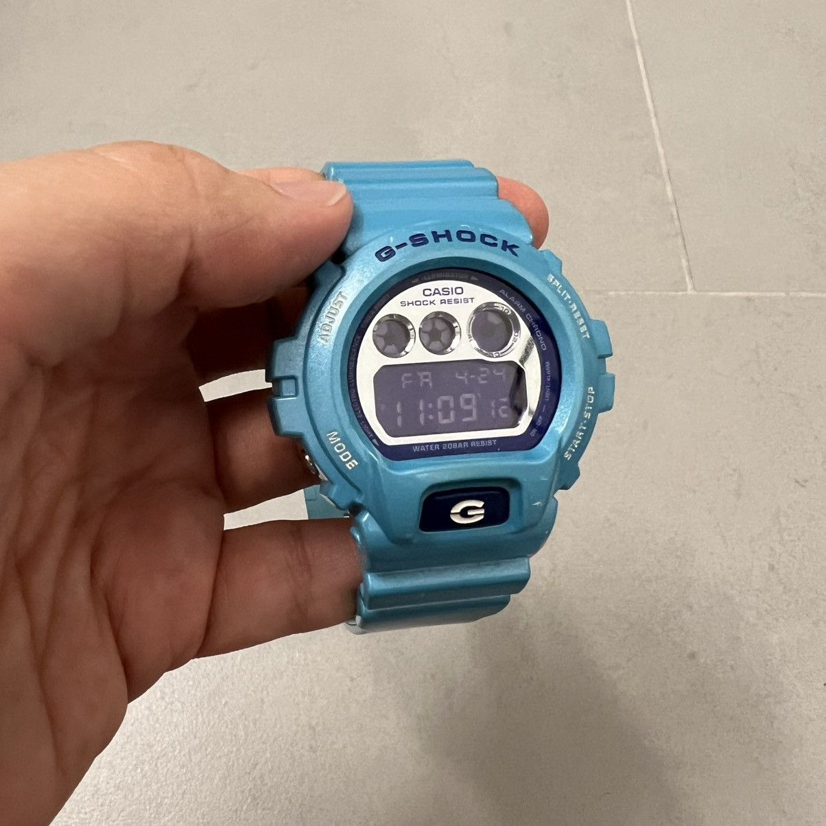 G Shock Rare Casio G Shock DW-6900CB Blue Digital Watch 200M Teal Size ONE SIZE - 1 Thumbnail