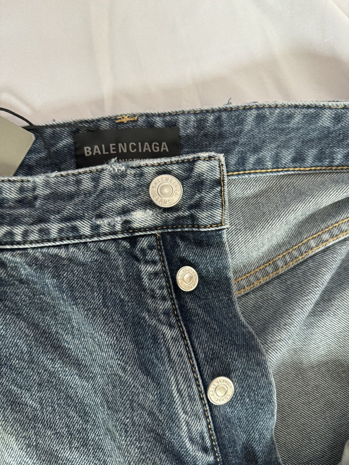 Balenciaga *RARE* Balenciaga SS23 Mud Oil Spilled Denim Baggy Version Size US 36 / EU 52 - 9 Thumbnail