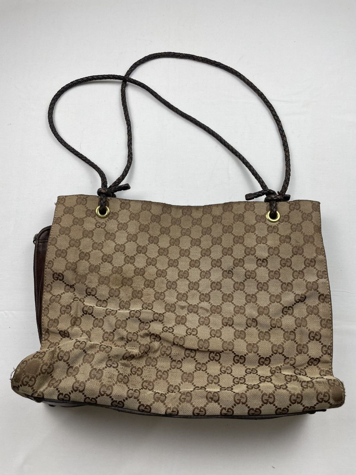 Gucci GUCCI GG Canvas Shoulder Bag Beige Made in Italy Size ONE SIZE - 1 Thumbnail