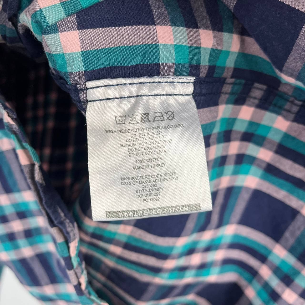 Lyle & Scott Lyle & Scott Men’s Plaid Shirt Blue Green Long Sleeve Size M Size US M / EU 48-50 / 2 - 6 Thumbnail