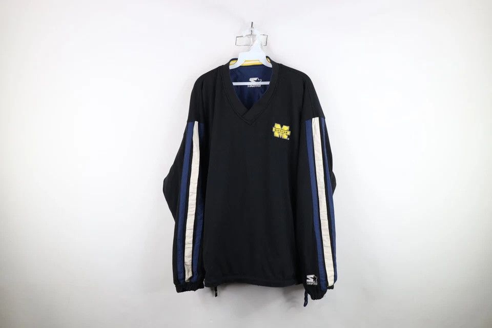 Starter Vintage 90s Starter Reversible University of Michigan Jacket Size US L / EU 52-54 / 3 - 13 Thumbnail