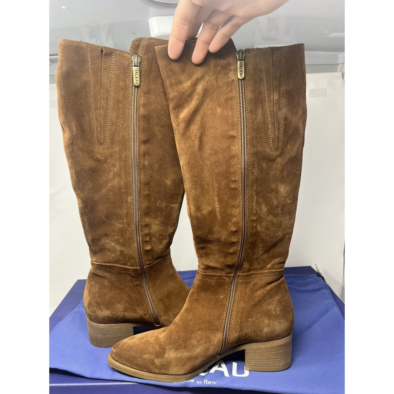 Other Italeau Fiamma Vero Cuoio Suede Genuine Leather Boots 39.5 Size US 9 / IT 39 - 6 Thumbnail