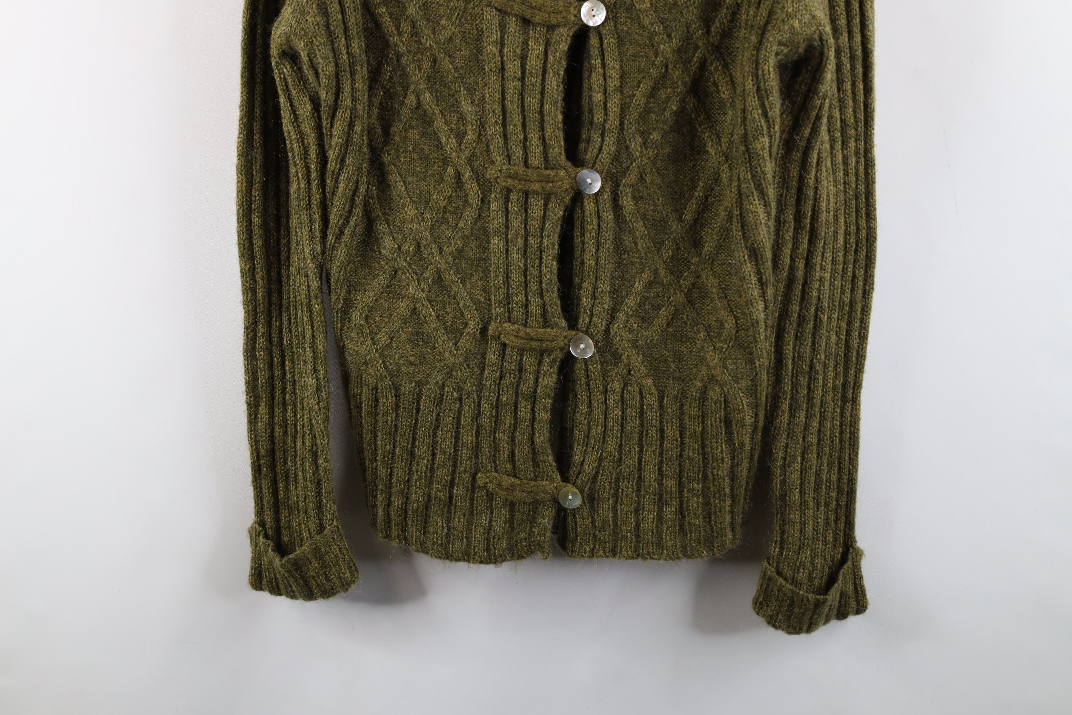 Vintage Vintage 90s Streetwear Fisherman Cable Knit Mohair Sweater Size M / US 6-8 / IT 42-44 - 3 Thumbnail
